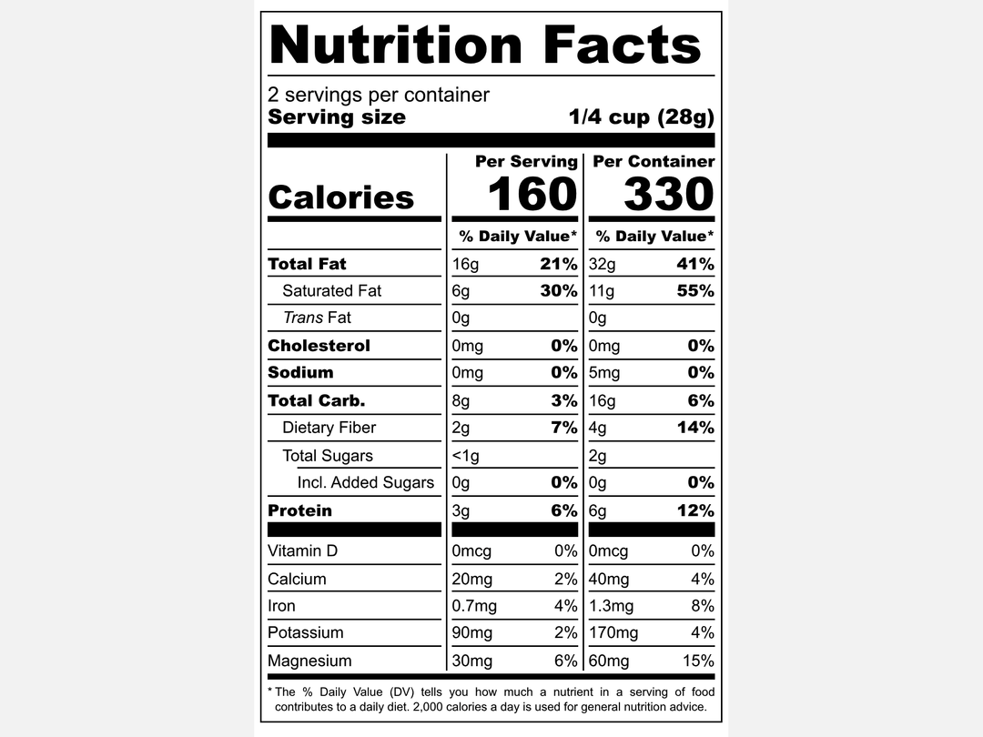 Cappuccino Italiano granola nutrition facts