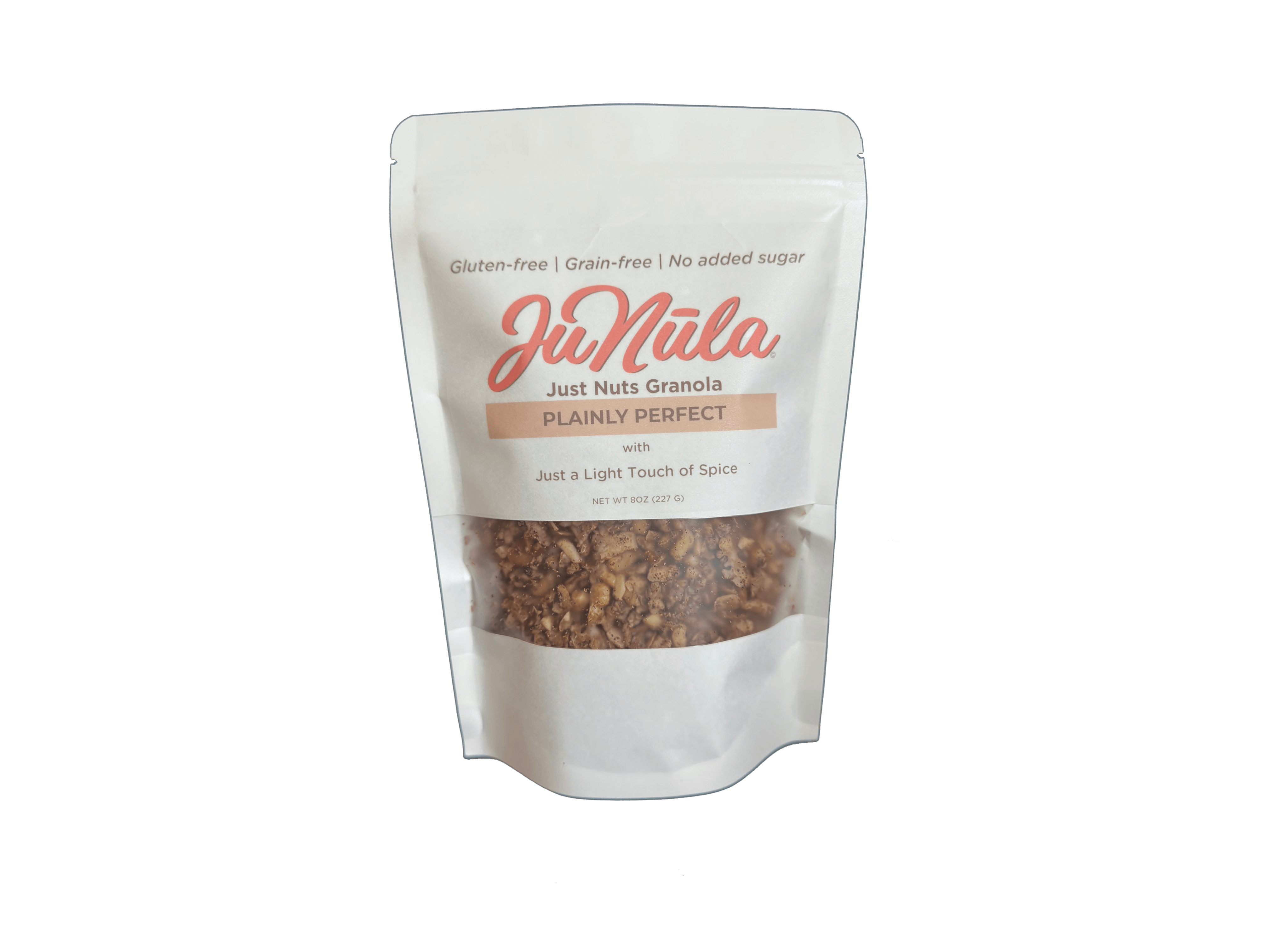 8oz bag of Plainly Perfect granola from the front