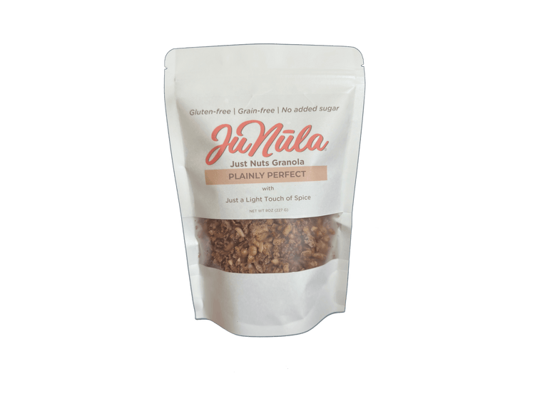8oz bag of Plainly Perfect granola from the front